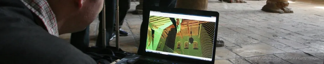 Researcher models digital restoration plans for the Church of the Nativity in Bethlehem.