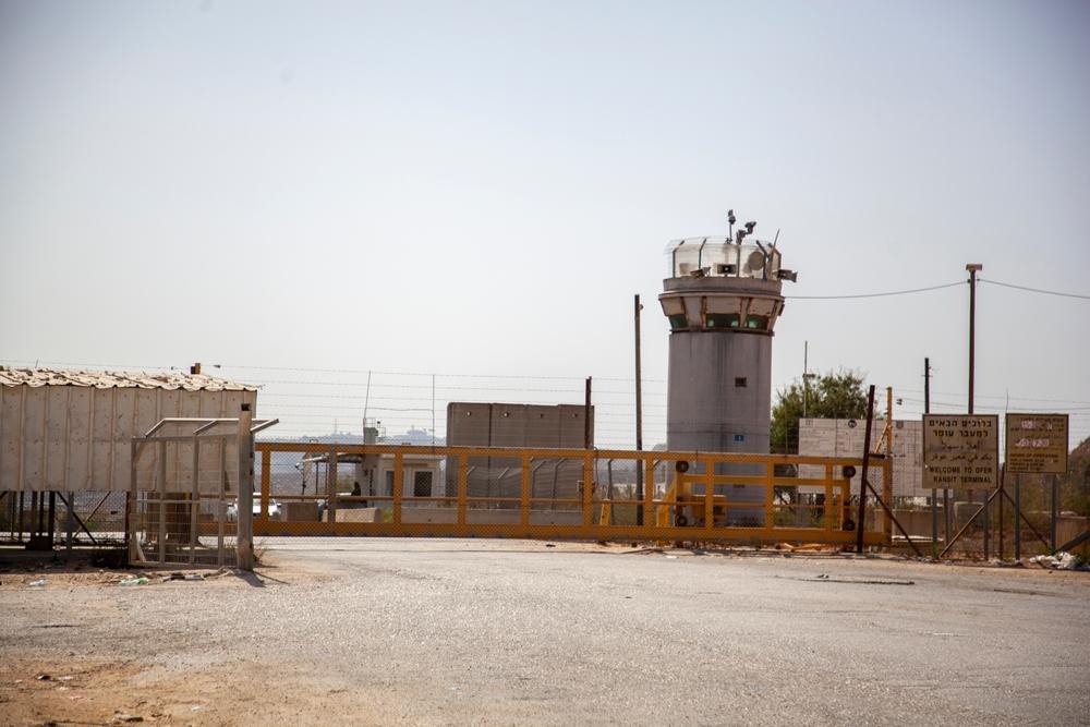 Entrance to Ofer Prison, an Israeli military prison,  in the West Bank.
