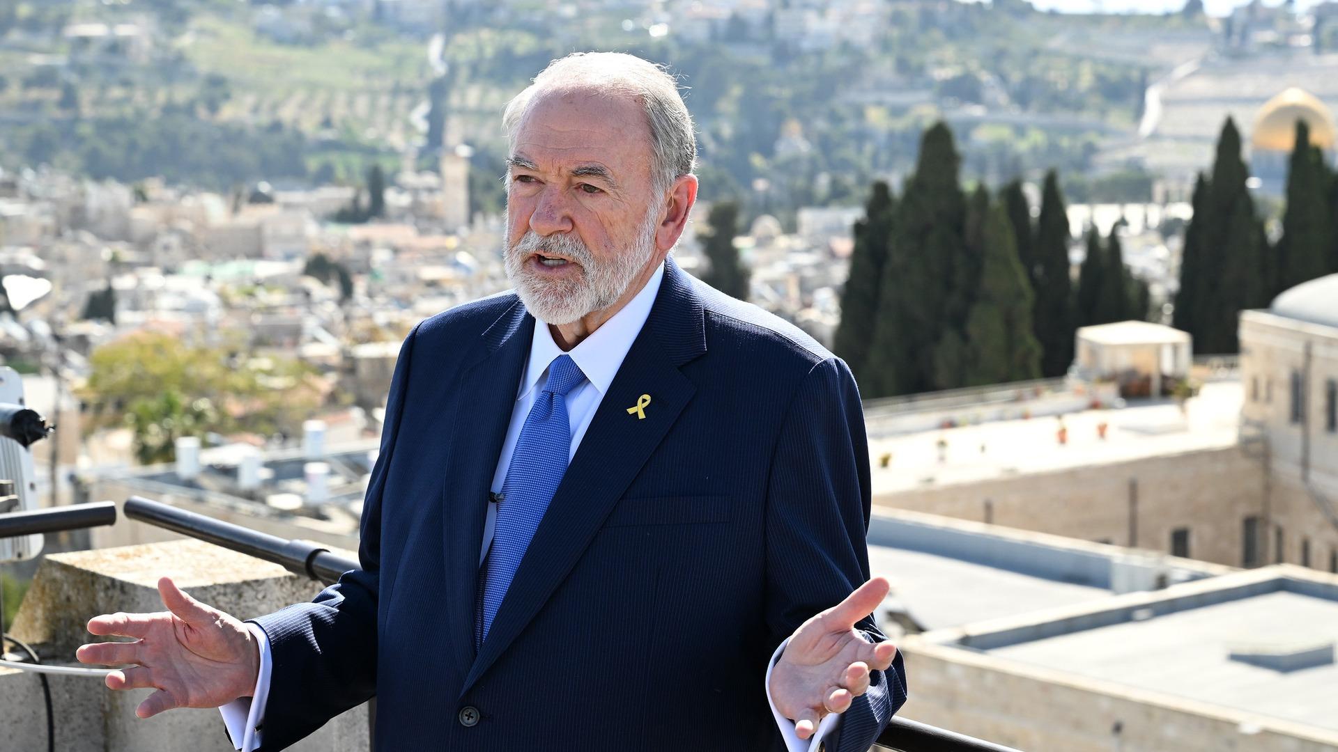Mike Huckabee in Jerusalem.
