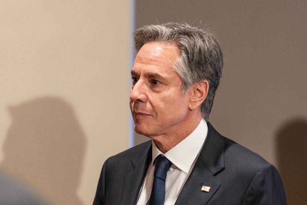 Secretary of State Antony Blinken arrives at the United Nations for a meeting of the Security Council, August 2023.