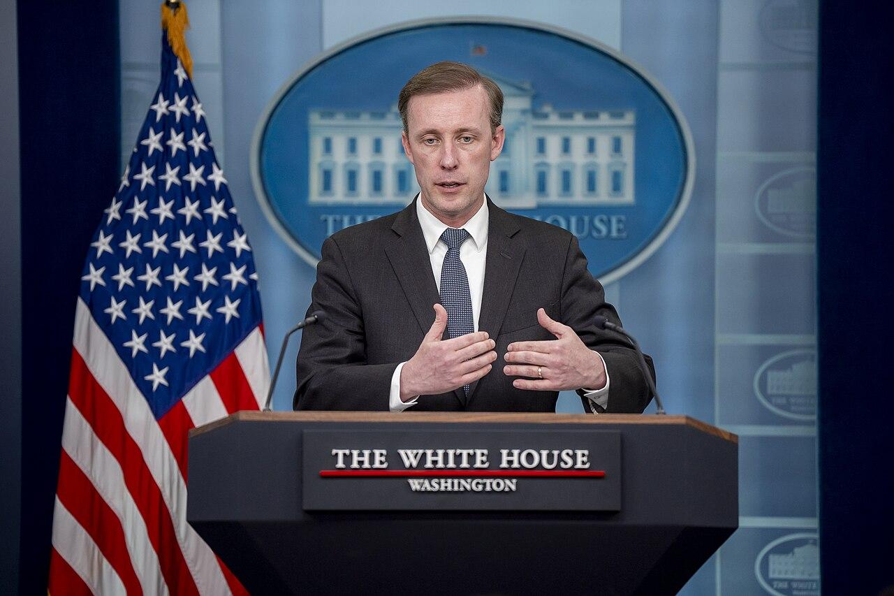 National Security Advisor Jake Sullivan addresses the media from the White House on May 13, 2024..