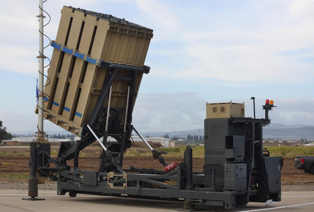 Mobile missile launcher unit of the Israeli military's iron dome system.
