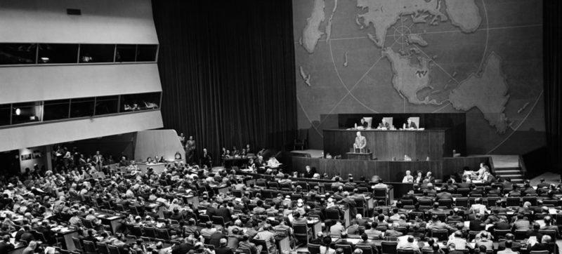 UN General Assembly votes on the 1947 Partition Plan for Palestine.