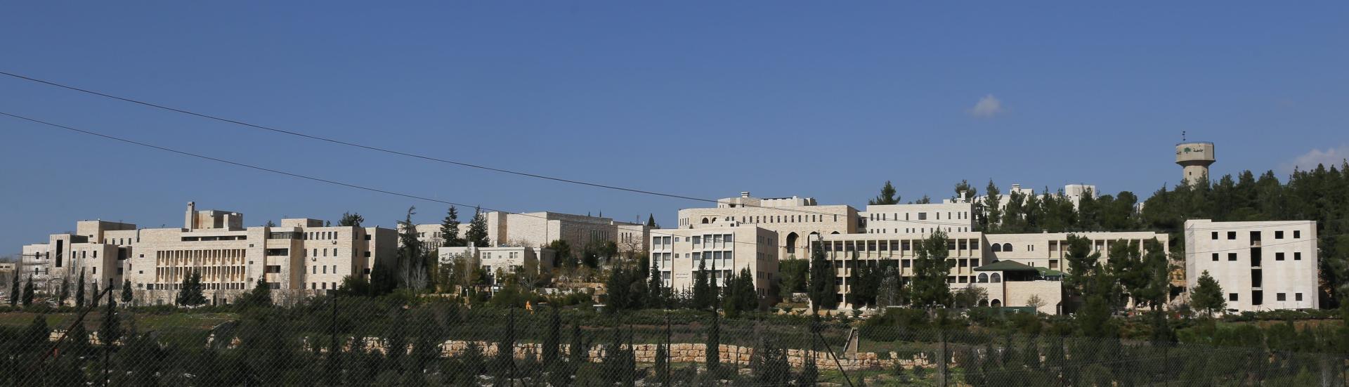 A panoramic view of the Birzeit University campus in the West Bank.