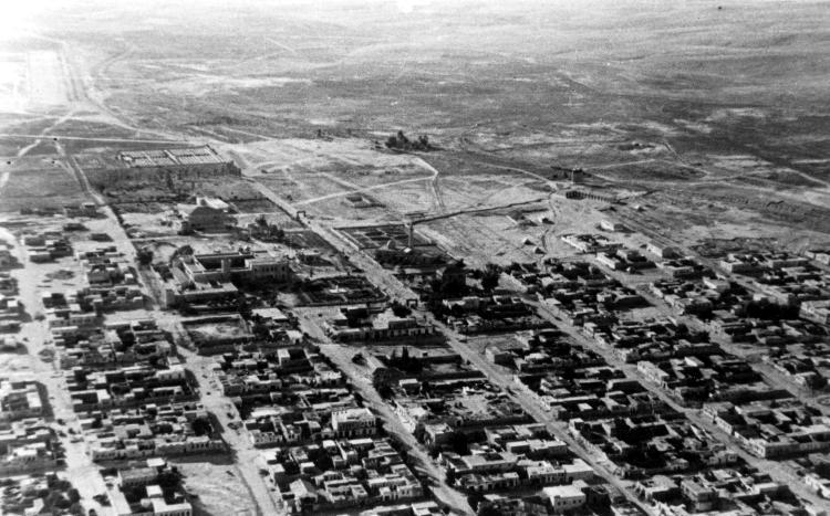 Surveillance photo showing an aerial view of the Palestinian town of Beersheba.