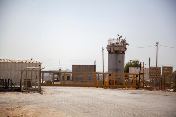 Entrance to Ofer Prison, an Israeli military prison,  in the West Bank.