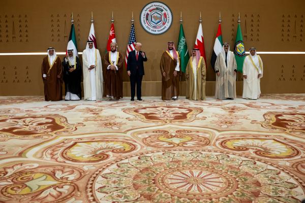 President Trump pictured with leaders of the Gulf Cooperation Council (GCC).