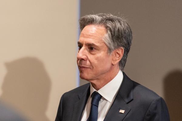 Secretary of State Antony Blinken arrives at the United Nations for a meeting of the Security Council, August 2023.