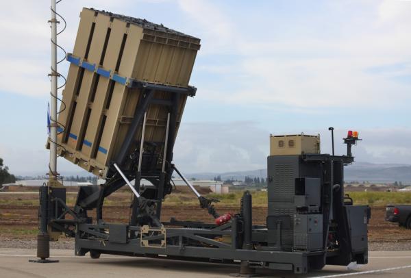 Mobile missile launcher unit of the Israeli military's iron dome system.