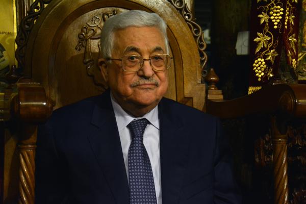 Close-up of Palestinian Authority (PA) President Mahmoud Abbas.