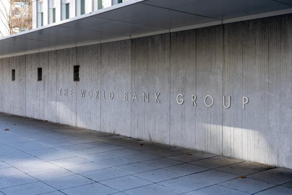 Image of the facade of the World Bank Group building in Washington, DC.