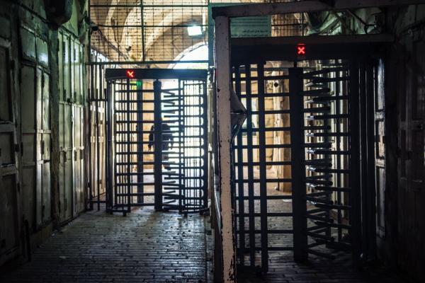 A view of the turnstiles at an Israeli checkpoint in Hebron.