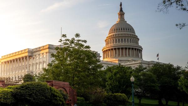 A view of the Capitol Building in Washington DC.