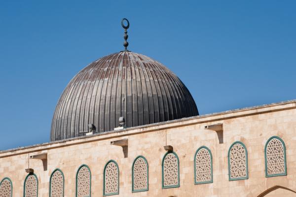 A view of the dome of the Aqsa Mosque in Jerusalem.