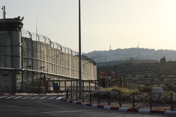 A view of Israel's apartheid wall and a military watch tower looming over the Palestinian city of Bethlehem in the occupied West Bank.